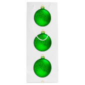 Groen Ornament Gift Bag Wijn Cadeautas (Achterkant)