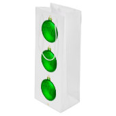 Groen Ornament Gift Bag Wijn Cadeautas (Voorkant Gekanteld)