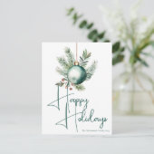 Groen Ornament Prettige feestdagen Trendy (Staand voorkant)