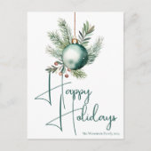 Groen Ornament Prettige feestdagen Trendy (Voorkant)