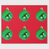 groen Ornament rood verpakkingspapier Cadeaupapier (Vlak)