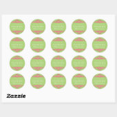 Groen  Ornament Weddenschap Sticker (Vel)