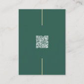 Groen Oud Geld  Crest Wedding Website Informatiekaartje (Achterkant)