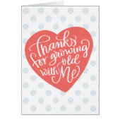 Groen oud met mijn Jubileum-kaart voor hem (Voorkant)