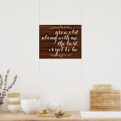 Groen oud samen met mij het beste is nog niet te c poster (Keuken)