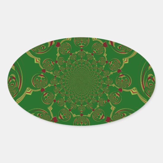 Groen Ovale Sticker (Voorkant)