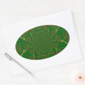 Groen Ovale Sticker (Envelop)