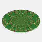  Groen Ovale Sticker (Voorkant)