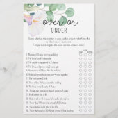 Groen - Over of Onder vrijgezellenfeest spel (Voorkant)