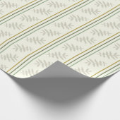 Groen overlooppapier met strips cadeaupapier (Hoek)