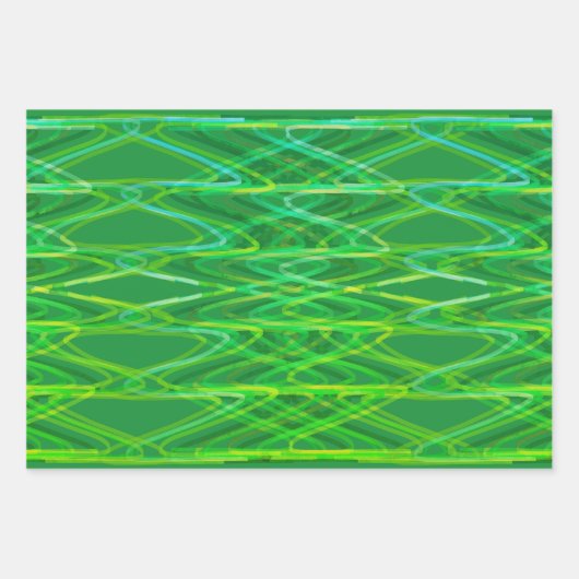 Groen overlooppapierblad inpakpapier vel (Voorkant 3)