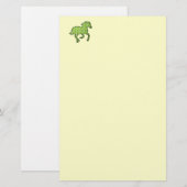 groen paard briefpapier (Voorkant / Achterkant)