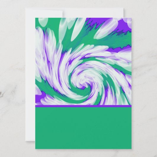 Groen Paars Afstuderen met kleurstof Kaart (Achterkant)