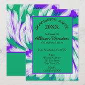 Groen Paars Afstuderen met kleurstof Kaart (Voorkant / Achterkant)