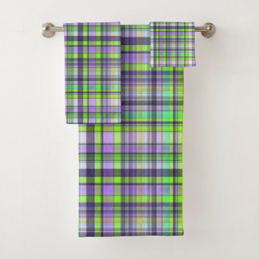 groen paars bad handdoek (Insitu)