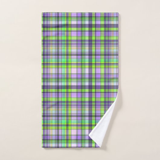 groen paars bad handdoek (Handdoek)