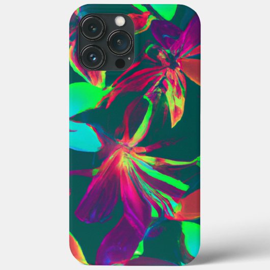 Groen & Paars Bloemmotief Case-Mate iPhone Case (Achterkant)