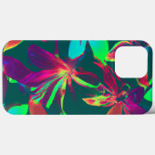 Groen & Paars Bloemmotief Case-Mate iPhone Case (Achterkant (horizontaal))