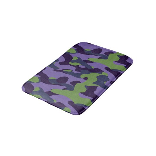 Groen Paars en Blauw Camo abstract Badmat (Gekanteld)