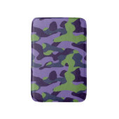 Groen Paars en Blauw Camo abstract Badmat (Voorkant Verticaal)