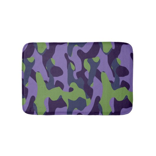 Groen Paars en Blauw Camo abstract Badmat (Voorkant)