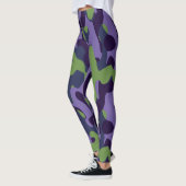 Groen Paars en Blauw Camo abstract Leggings (Links)