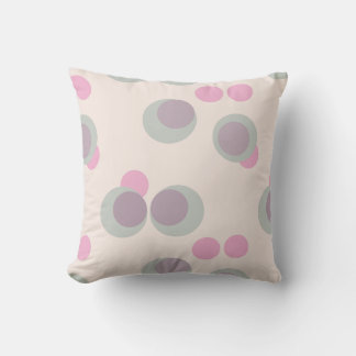 Groen, paars en roze retro stippen kussen