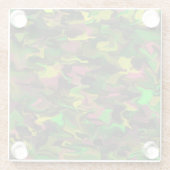 Groen Paars Geel Zwemglas Onderzetter (Achterkant)