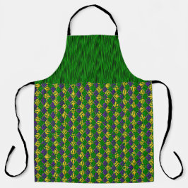 GROEN PAARS GOUD MARDI GRAS PATRONEN SCHORT