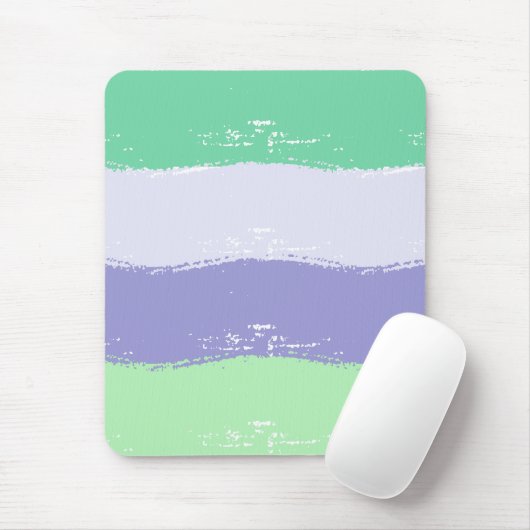 Groen, Paars, Grijs - Borstelstreken | Muismat (Met muis)