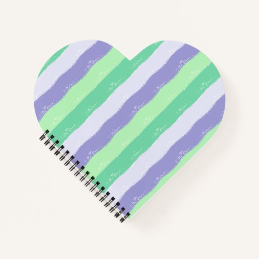 Groen, Paars, Grijs - Borstelstreken | Notitieboek (Voorkant)