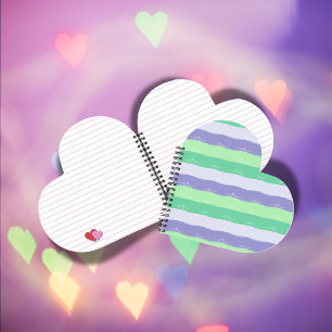 Groen, Paars, Grijs - Borstelstreken   Notitieboek