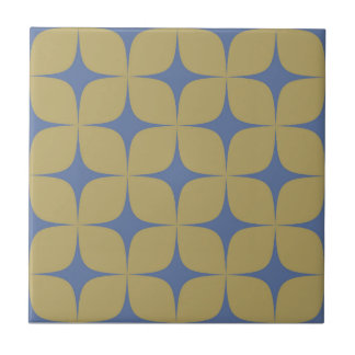 Groen & Paars Mid-Century Modern Vintage Retro Tegeltje