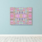 Groen Paars roze geometrisch Canvas Afdruk (Insitu (Houten vloer))