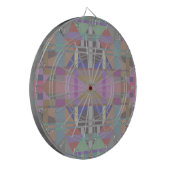 Groen Paars roze geometrisch Dartbord (Voorkant Links)