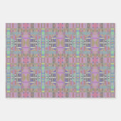 Groen Paars roze geometrisch Inpakpapier Vel (Voorkant 2)