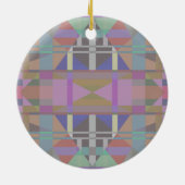 Groen Paars roze geometrisch Keramisch Ornament (Achterkant)