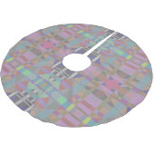 Groen Paars roze geometrisch Kerstboom Rok (Gekanteld)