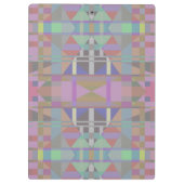 Groen Paars roze geometrisch Klembord (Achterkant)