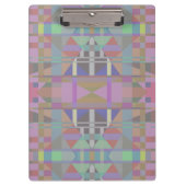 Groen Paars roze geometrisch Klembord (Voorkant)