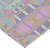 Groen Paars roze geometrisch Korte Tafelloper (Hoek)