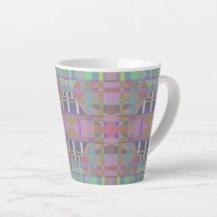 Groen Paars roze geometrisch Latte Mok
