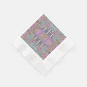 Groen Paars Roze Geometrisch Papier Napkin Servet (Hoek)