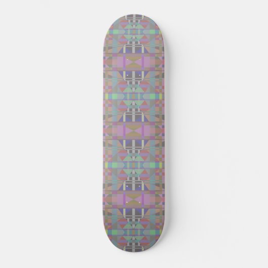 Groen Paars roze geometrisch Persoonlijk Skateboard (Voorkant)