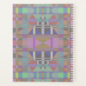 Groen Paars roze geometrisch Planner (Achterkant)