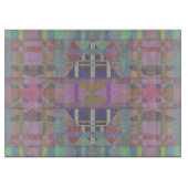Groen Paars roze geometrisch Snijplank (Voorkant)