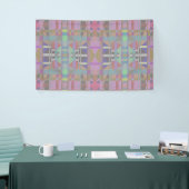 Groen Paars roze geometrisch Spandoek (Beurs)