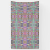 Groen Paars roze geometrisch Spandoek (Verticaal)