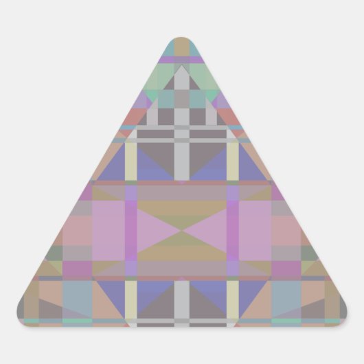 Groen Paars roze geometrisch Sticker (Voorkant)