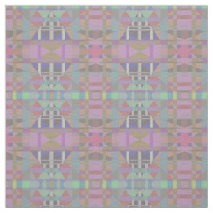 Groen Paars roze geometrisch Stof